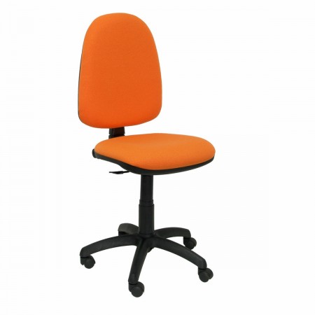 Cadeira de escritório laranja sem braços