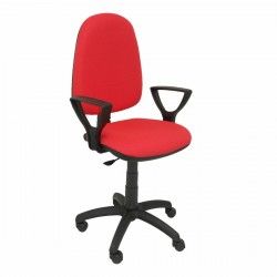Cadeira de escritório vermelho com braços