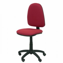 Bordeaux red office chair without armrests