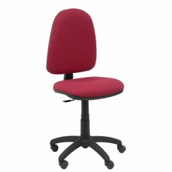 Bordeaux red office chair without armrests
