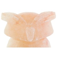 Office lamp shape owl pink stone salt 15 W 220 V - 14 x 14 x 18 cm