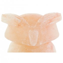 Office lamp shape owl pink stone salt 15 W 220 V - 14 x 14 x 18 cm