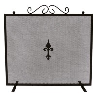 Mørk metalskaminfyr 67,3 x 0,8 x 61 cm