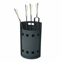 Accessori per camino in acciaio inox (4 pezzi)