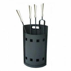 Accessori per camino in acciaio inox (4 pezzi)