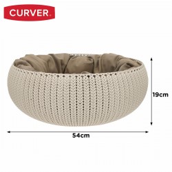 Round kurv med pude chat hund seng