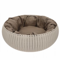 Panier corbeille ronde avec coussin lit pour chien chat