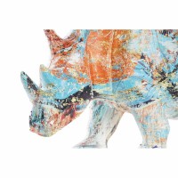 Modern multicolored resin rhinoceros Decorative figurine 34 x 12.5 x 16.5 cm