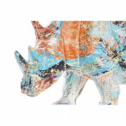 Modern multicolored resin rhinoceros Decorative figurine 34 x 12.5 x 16.5 cm