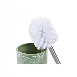 Toilet WC zilver groen bad tropisch decor plant blad