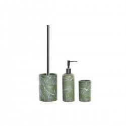 Toilet WC zilver groen bad tropisch decor plant blad