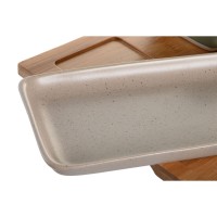 Aperitif porselen multicolored flat bambus 6 stykke