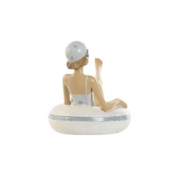 Lot of 2 women's white blue resin blue sky mediterranean