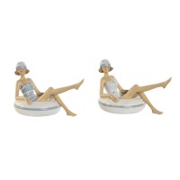 Lot of 2 women's white blue resin blue sky mediterranean