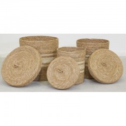 Conjunto de 3 manguito de armazenamento e armazenamento de milho com tampas