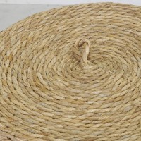 Lot de 3 coffres à linge panier de rangement en jonc et maïs avec couvercles