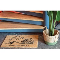 Chalet de la fibra de coco natural y la decoración de la montaña