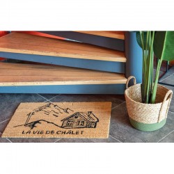 Chalet de la fibra de coco natural y la decoración de la montaña