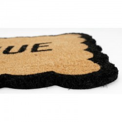 Paillasson en fibres de coco naturelles forme de biscuit "BIENVENUE"