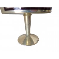 Kuchen zu Fuß in antiken Metall Bonbonnière Vintage Patinic Display Stand