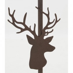Lampe de chevet à poser en métal tête de cerf
