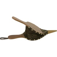Fireplace bellows and wooden barbecue and 41 cm faux leather
