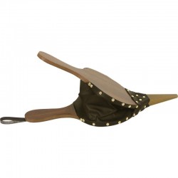 Fireplace bellows and wooden barbecue and 41 cm faux leather