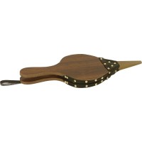 Soufflet de cheminée et barbecue en bois et simili cuir 41 cm