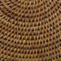 Seau à glace en rotin antique avec pince