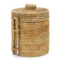 Natürlicher Rattan-Eis-Eimer mit Clip
