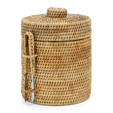 Naturalne rattan lodowe wiadro z klipsem