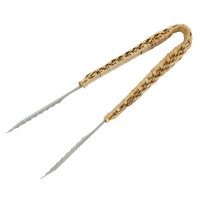 Seau à glace en rotin naturel avec pince