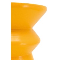 Tabouret pion en bois de paulownia teinté jaune