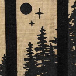 Log Bag In Jute Canvas Forest Fir Decor