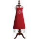 Adult cook apron red pattern "homemade"