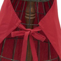 Tablier de cuisine adulte rouge motif "Fait maison"