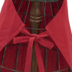 Tablier de cuisine adulte rouge motif "Fait maison"