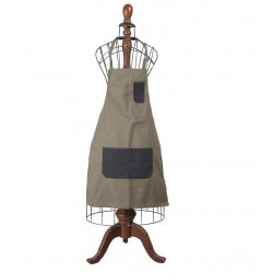 Tablier de cuisine adulte grande poche gris noir