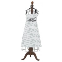 Tablier de cuisine adulte blanc motif "Bon appétit"