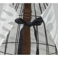 Tablier de cuisine adulte blanc motif "Bon appétit"