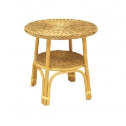 Table ronde en moelle de rotin Ø 57 h 57 cm