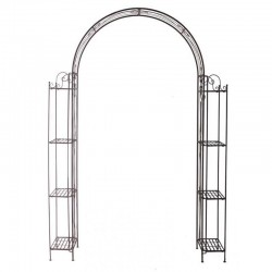 Arca de jardim de metal envelhecida, planta de escalada de ark de jardim