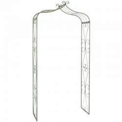 Arche de jardin en métal laqué vert
