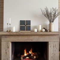 Slate and Bamboo Poster Clock