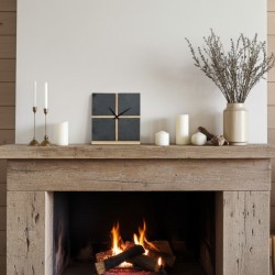 Slate and Bamboo Poster Clock