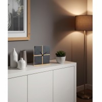 Slate and Bamboo Poster Clock