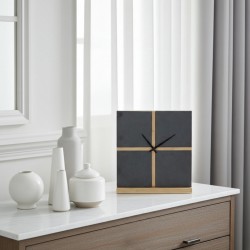 Slate and Bamboo Poster Clock