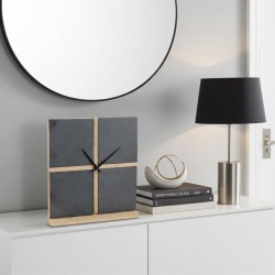 Slate and Bamboo Poster Clock