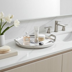 Ovale decoratieve lade 2 handgrepen in hars herten deco