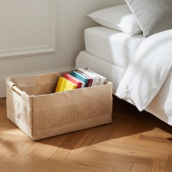 Opvouwbare JUTE-opslagmand 45 x 32 x 19 cm